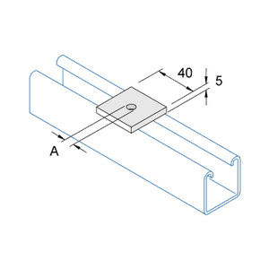 Unistrut P1020HG Square Plate HDG