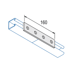 Unistrut 4-Hole Flat Plate HDG P1067
