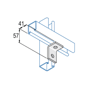 Unistrut 1-Hole 90° Bracket HDG P1068