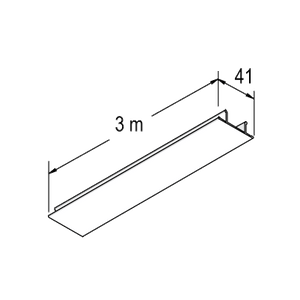 Unistrut P1184-PB 41mm x 3m Black Cover Strip