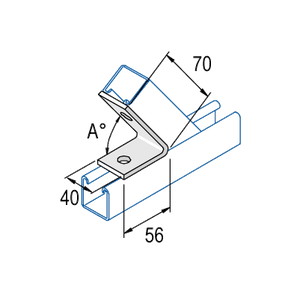 Unistrut 60° Acute Angle Bracket P2108