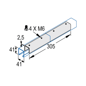 Unistrut 41mm Internal Couplers P1218