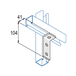 Unistrut P1326HG 90° 3-Hole Bracket HDG