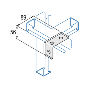 Unistrut 2-Hole 90° Bracket HDG P1458