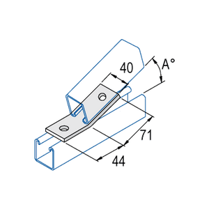 Unistrut P2101 30° Obtuse Angle Bracket