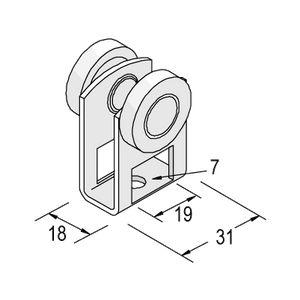 Unistrut P2749ZP Roller & Carriage for P1000 Channel
