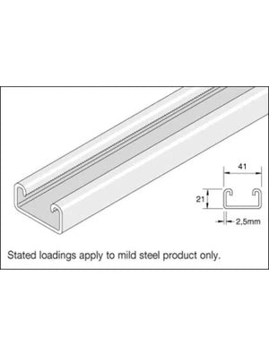 UNISTRUT 41X21 PLAIN CHANNEL 3M LONG PG P3300X3