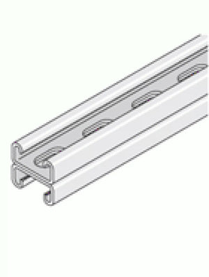 UNISTRUT 41X21MM BACK TO BACK SLOTTED HOT DIP GALVANIZED CHANNEL 3M LONG P3301TH10X3